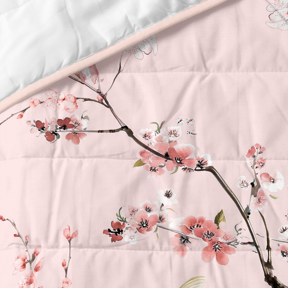 Colcha HappyFriday HF Chinoiserie Multicolor Cor de Rosa 240 x 260 cm